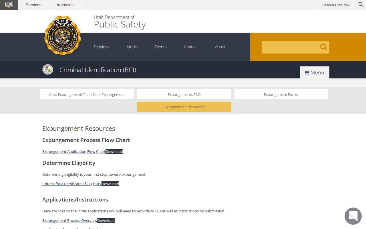 Utah expungement resources for Utah County booking records